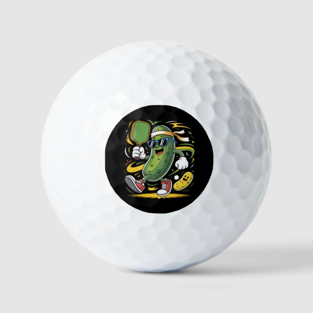 Pickle Playing Pickleball Golf Balls (Front)