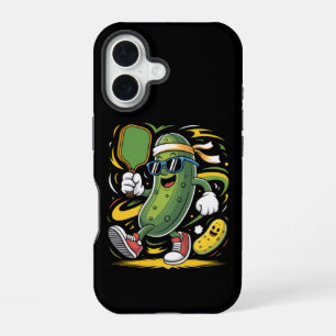 Pickle Playing Pickleball iPhone 16 Case