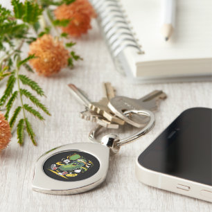 Pickle Playing Pickleball Key Ring