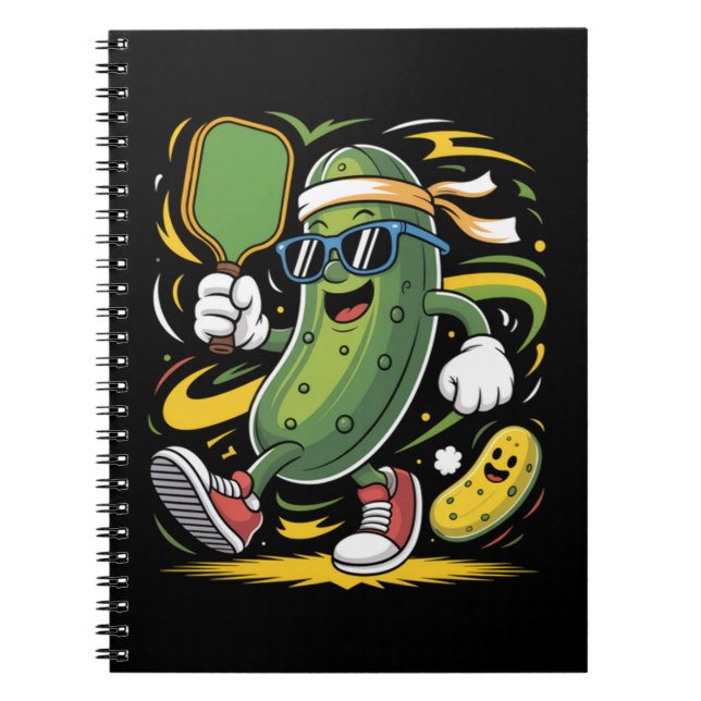 Pickle Playing Pickleball Notebook (Front)