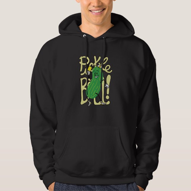Pickle Playing Pickleball Pickleball Paddleball Hoodie (Front)