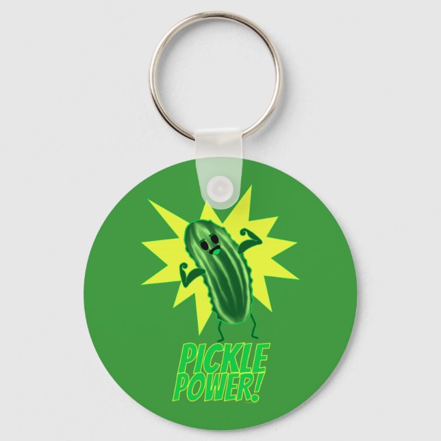 Pickle Power! Key Ring (Front)