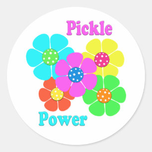 Pickle Power Pickleball  Classic Round Sticker