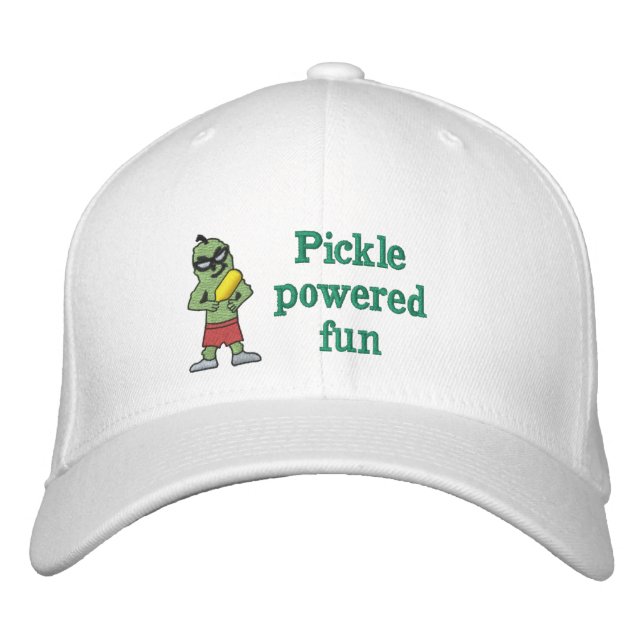 Pickle powered fun embroidered hat (Front)