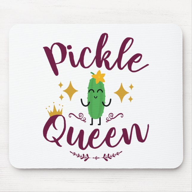 Pickle Queen Pickles Lover Women Girls Mouse Mat (Front)