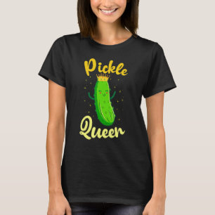 Pickle Queen Tee Vegan Funny Cucumber Vegetable Pi