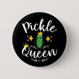 Pickle Queen Women Pickles Lover 6 Cm Round Badge