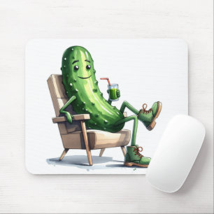 Pickle Relaxing In a Chair Mouse Mat