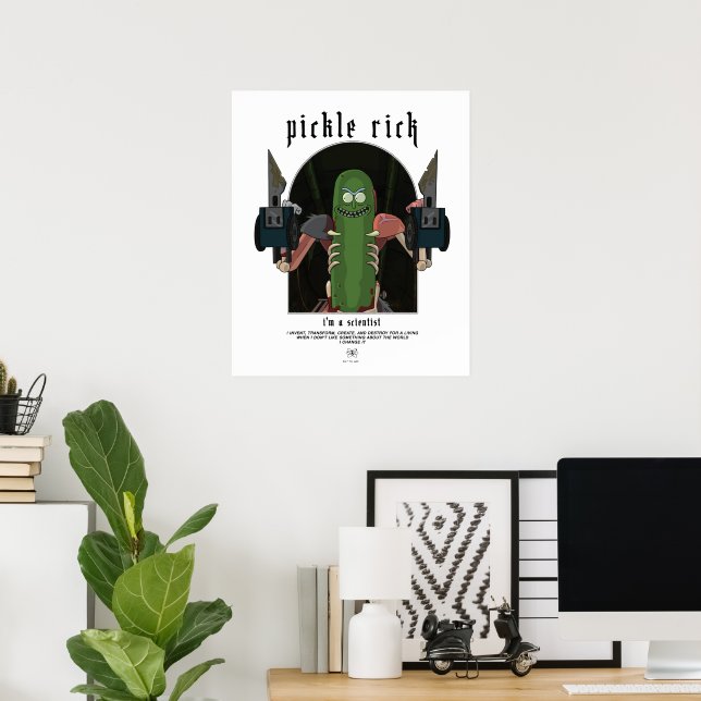 Pickle Rick - I'm A Scientist Quote Graphic Poster (Home Office)