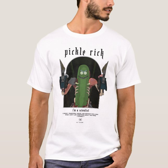 Pickle Rick - I'm A Scientist Quote Graphic T-Shirt (Front)