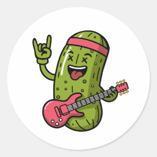 Pickle Rock Star Classic Round Sticker