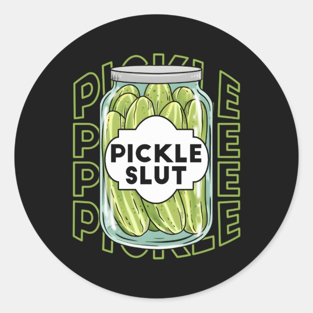 Pickle Slu Pickles Canning Food Pickle Classic Round Sticker (Front)