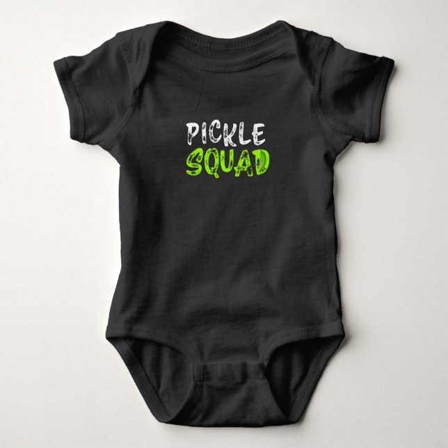 Pickle Squad Cucumbers Gherkin Baby Bodysuit (Front)