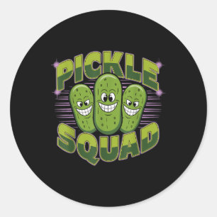 Pickle Squad Dill Team Classic Round Sticker