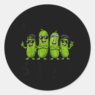 Pickle Squad Pickles Funny Pickle Lover Design Classic Round Sticker