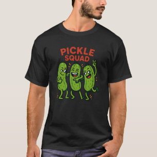 Pickle Squad Vegan Food Lover Cucumber Boys Girls T-Shirt
