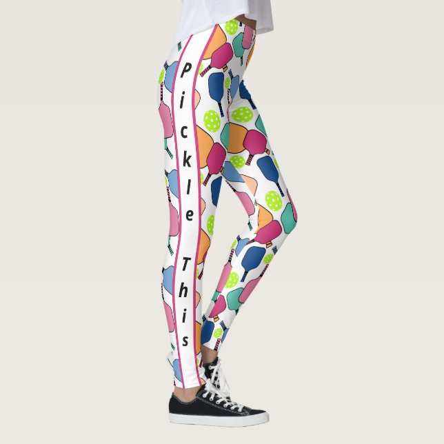 Pickle This Colourful Pickleball Leggings (Right)