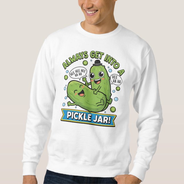Pickle Trouble Tee – Cartoon Pun (Front)