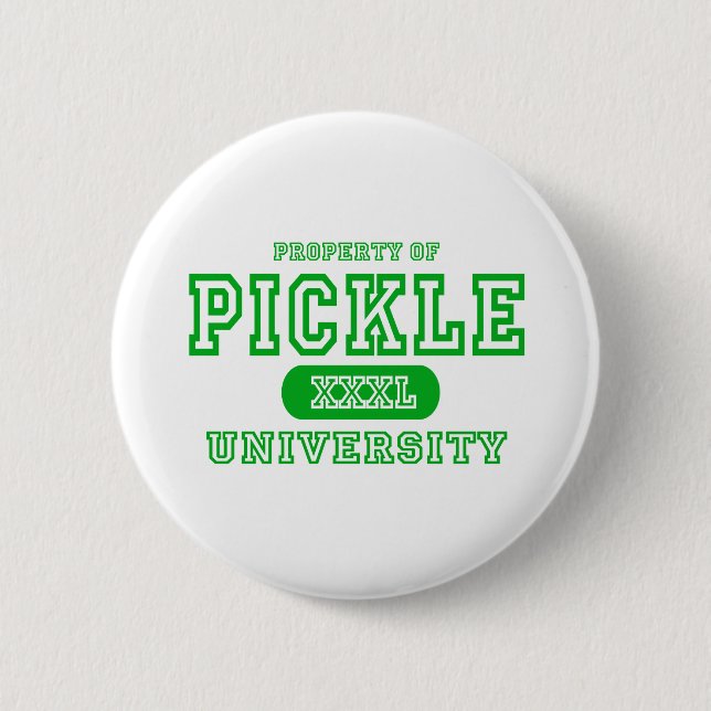 Pickle University 6 Cm Round Badge (Front)
