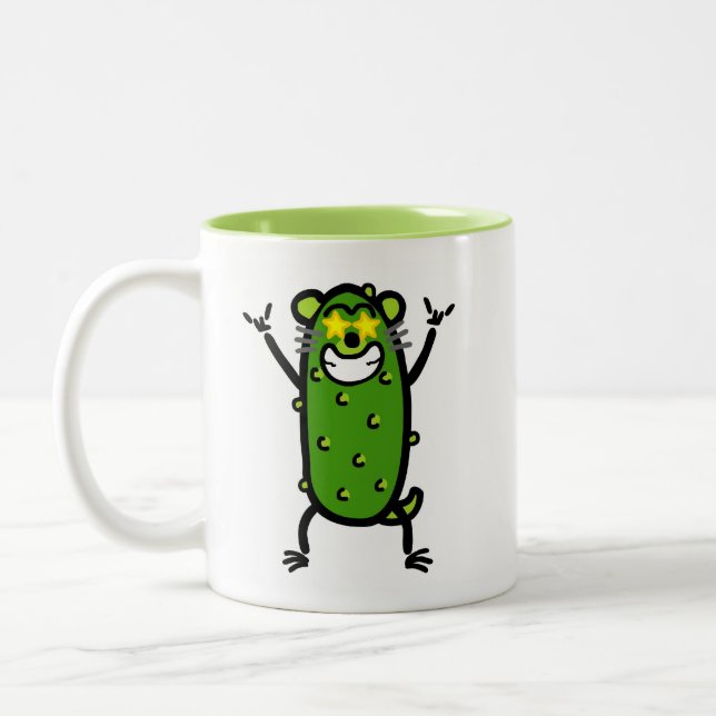 Pickle Weasel = MOJO mug. Two-Tone Coffee Mug (Left)