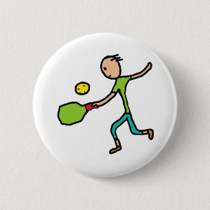 Pickleball 6 Cm Round Badge