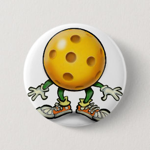 Pickleball 6 Cm Round Badge