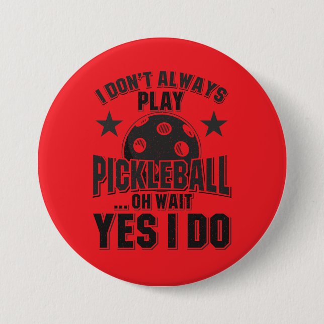 Pickleball 7.5 Cm Round Badge (Front)