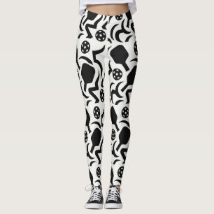 Pickleball Abstract Paddle Court Style Leggings