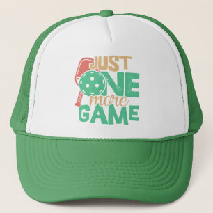 Pickleball Addiction: Just One More Game Chuckles Trucker Hat