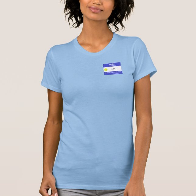 Pickleball Addicts Anonymous Name Tag T-Shirt (Front)