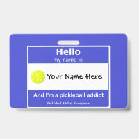 Pickleball Addicts Anonymous Name Tag T-Shirt