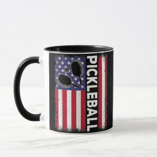 Pickleball American Flag Funny Pickleball Lover Vi Mug