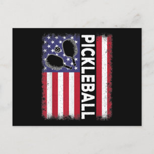 Pickleball American Flag Funny Pickleball Lover Vi Postcard