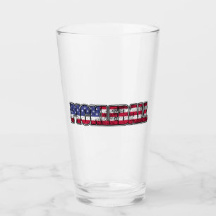 Pickleball American Flag Glass