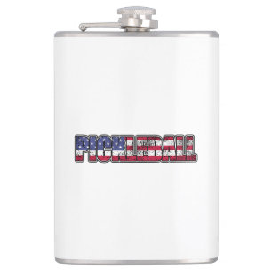Pickleball American Flag Hip Flask
