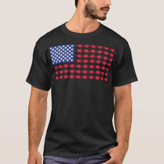 Pickleball American Flag Patriotic 4th of July 794 T-Shirt