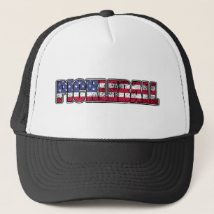 Pickleball American Flag Trucker Hat