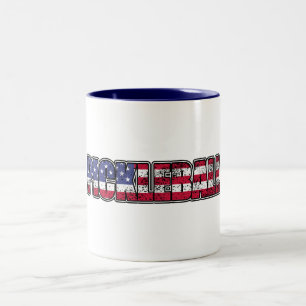 Pickleball American Flag Two-Tone Coffee Mug