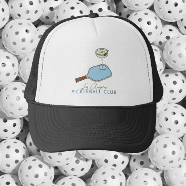 Pickleball and martini graphic club hat (Creator Uploaded)