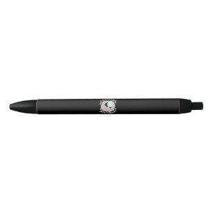 Pickleball And Peonies Serve It Delicate Black Ink Pen