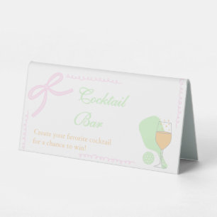 Pickleball and Prosecco Bridal Shower Cocktail Bar