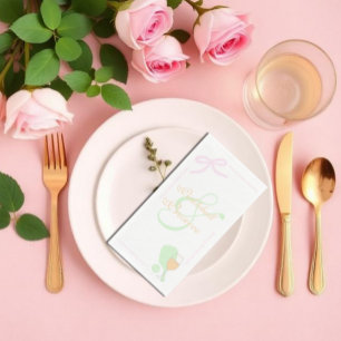 Pickleball and Prosecco Bridal Shower Napkin