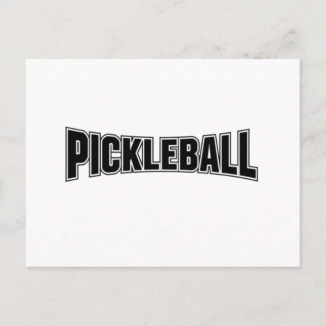 Pickleball annoucement card design black and white (Front)