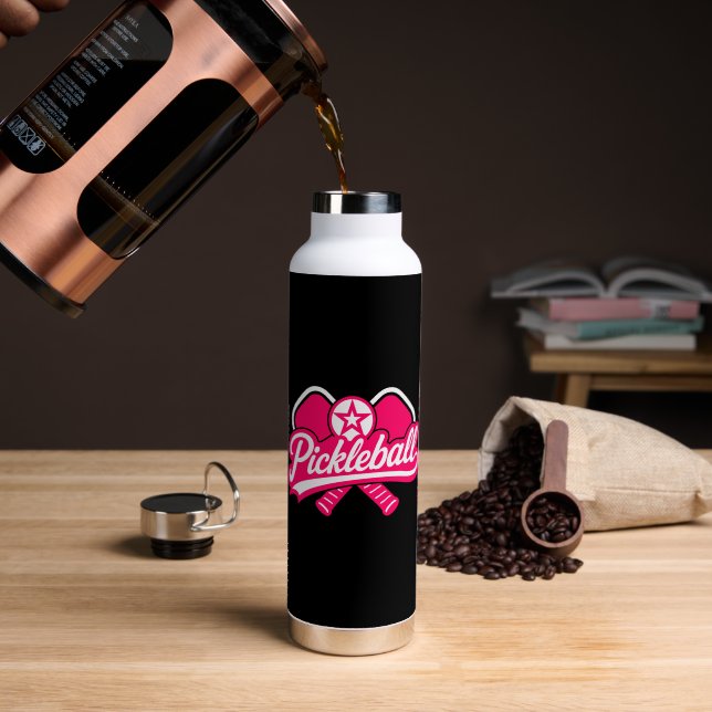 Pickleball Apparel Players Water Bottle (Coffee (Rotated))