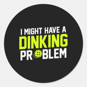 Pickleball Art For Men Women Pickleball Player Classic Round Sticker