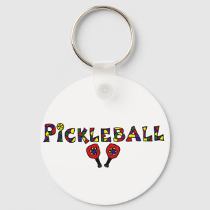 Pickleball Art Letters Key Ring