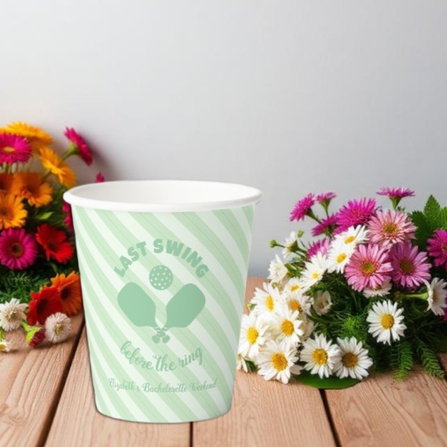 Pickleball Bachelorette Weekend Paper Cups (Creator Uploaded)