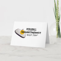 Pickleball backhanded compliment