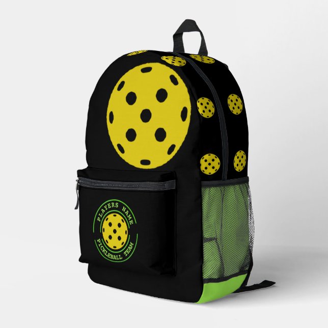 Pickleball Backpack - Personalised Sport Bag Gift (Back Corner Right)