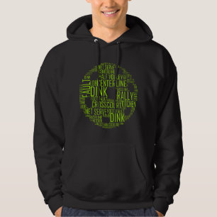 Pickleball Ball Art Words Men Women Hoodie